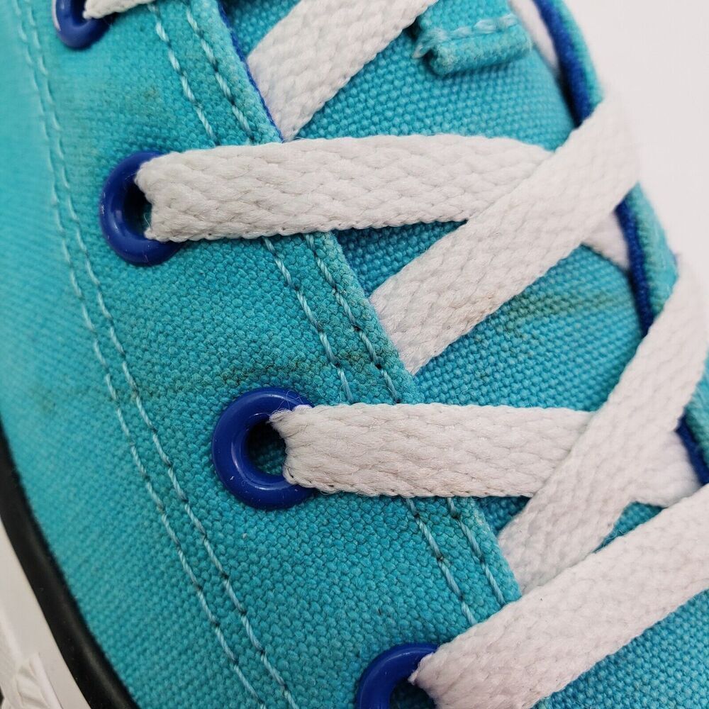 Converse Chuck Taylor Boys Size 3Y Teal Blue White Low Top Sneaker Shoes - Picture 11 of 12